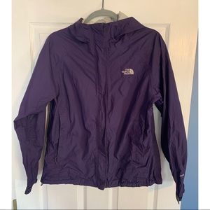 Purple northface rain coat in purple size medium